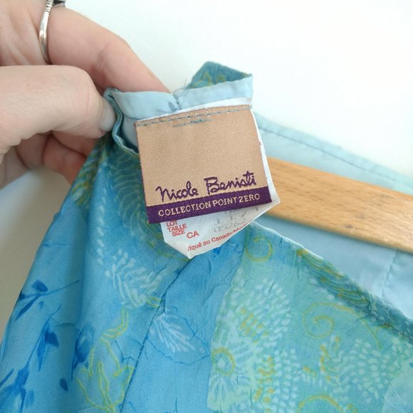 Point Zero Nicole Benisti Vintage Patchwork Pattern Midi Skirt - Picture 3 of 5